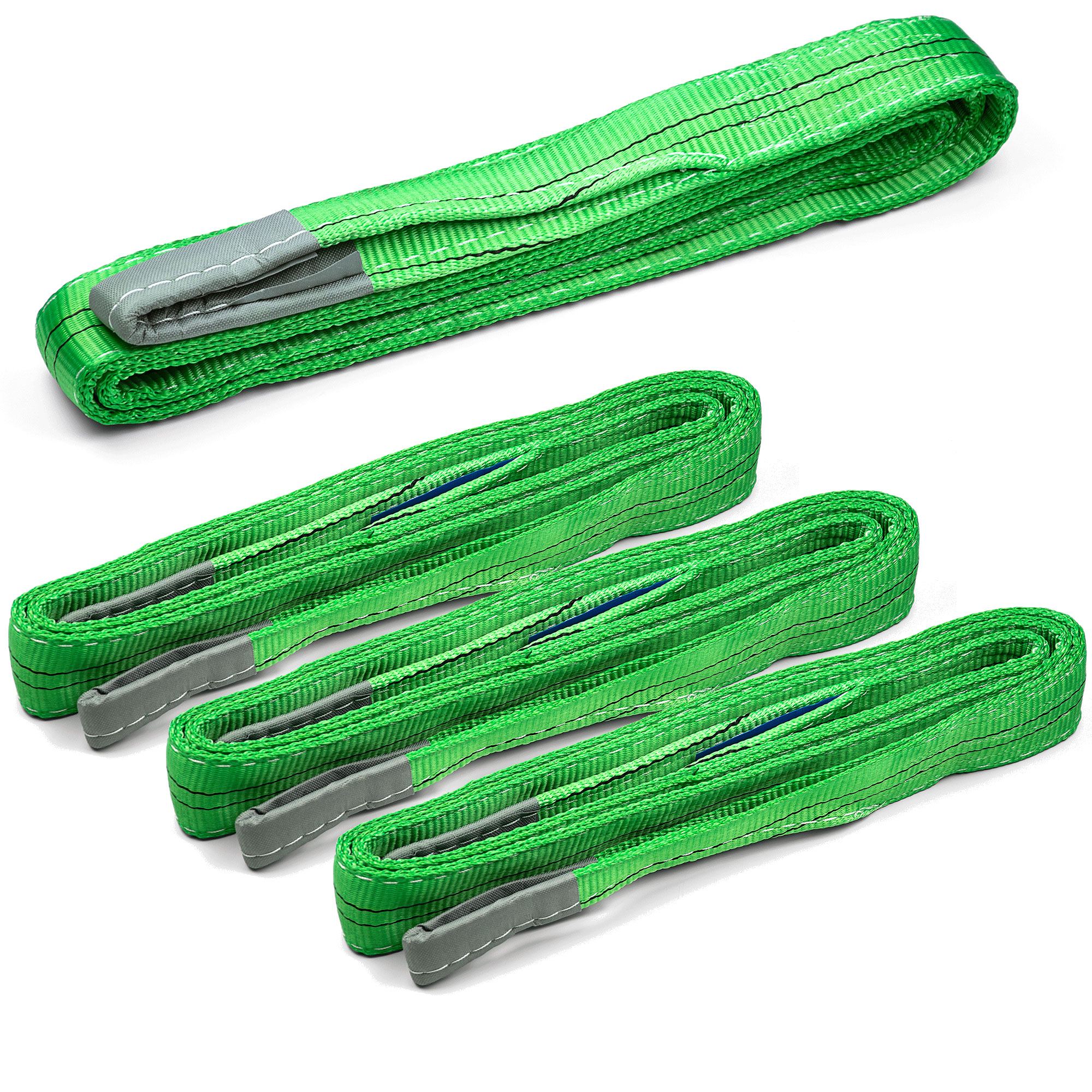 4x Zawiesie pasowe 2T 4m pętlowe zielone 60mm
